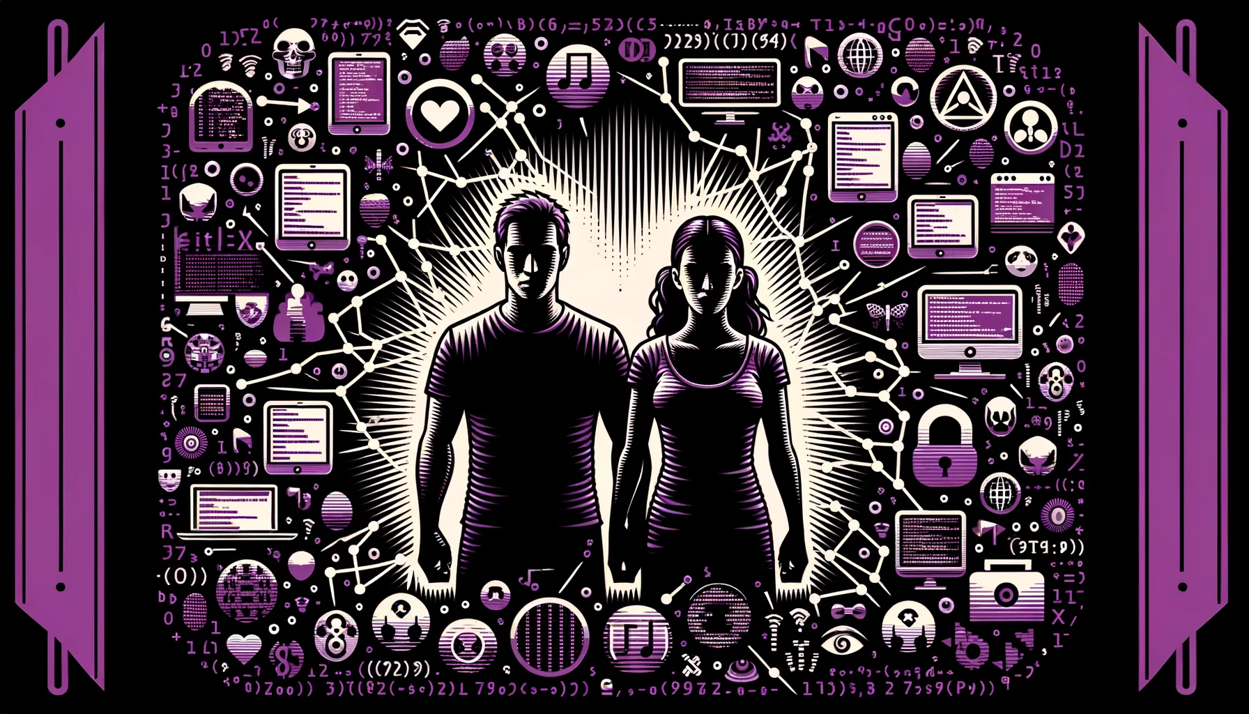 
        "Imagine an icon image of the following topic. Be descriptive and emotional.
 "
        "The image icon should have an edgy style with a dark purple main theme with pop-reference 
        and/or IT related funny eastereggs.

"
        "

topic:
P