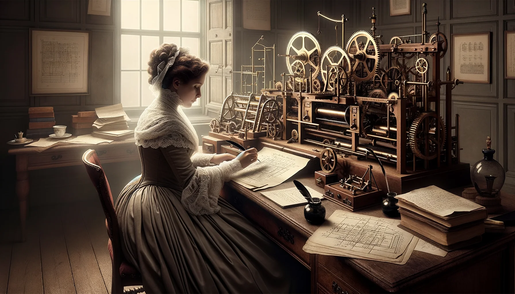 "Ada Lovelace is often regarded as the first computer programmer, a title she earned through her work with Charles Babbage, a mathematician and inventor. She was born in 1815 in London, England, and was the only legitimate child of the poet Lord Byron.

D