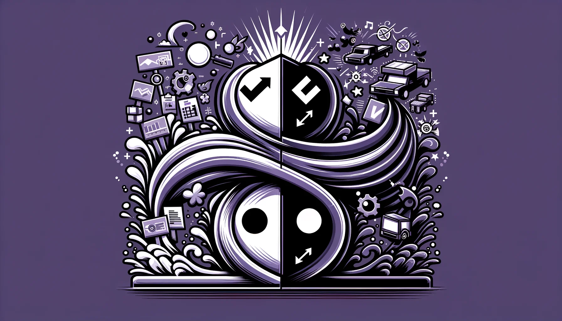 
        "Imagine an icon image of the following topic. Be descriptive and emotional.
 "
        "The image icon should have an edgy style with a dark purple main theme with pop-reference 
        and/or IT related funny eastereggs.

"
        "

topic:
K