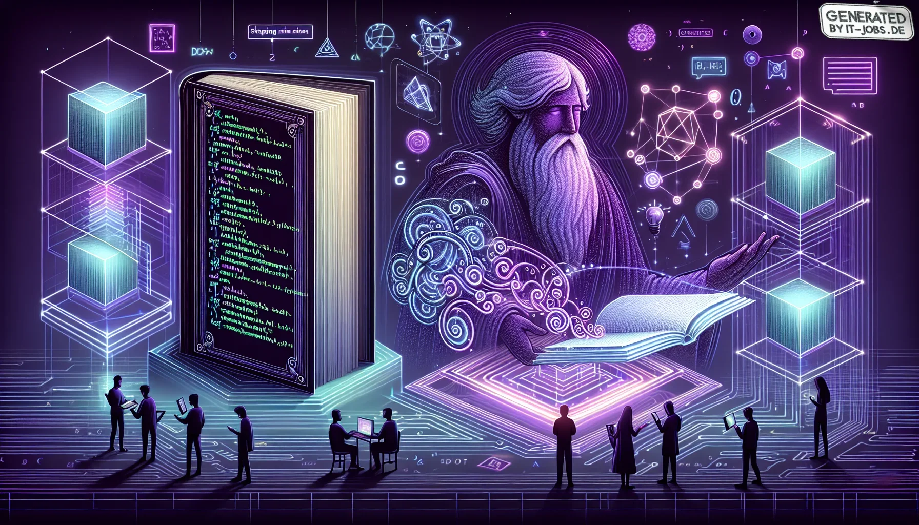 As the visualization begins, the scene is set against a deep, dark purple background, evoking a sense of the profound and the enigmatic. This color choice not only sets a mood of contemplation and mystery but also pays homage to the intellectual depth of 